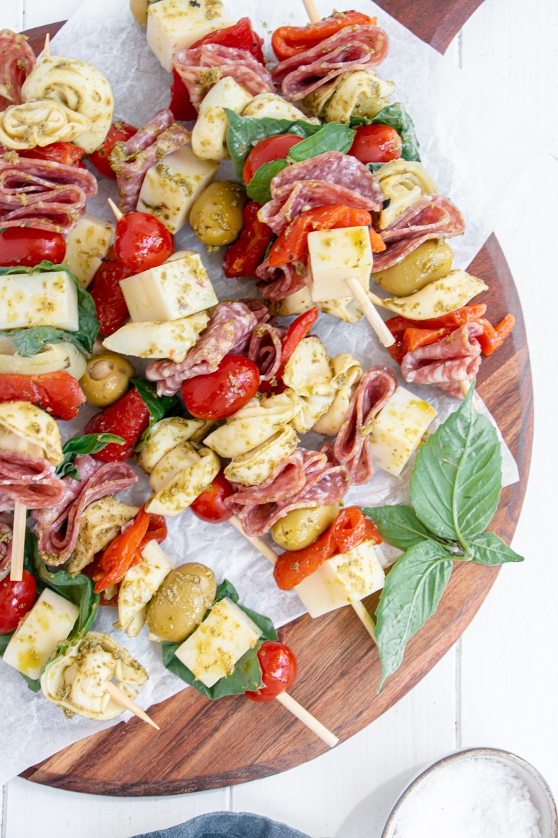 Antipasto Skewers with Tortellini - I Heart Vegetables