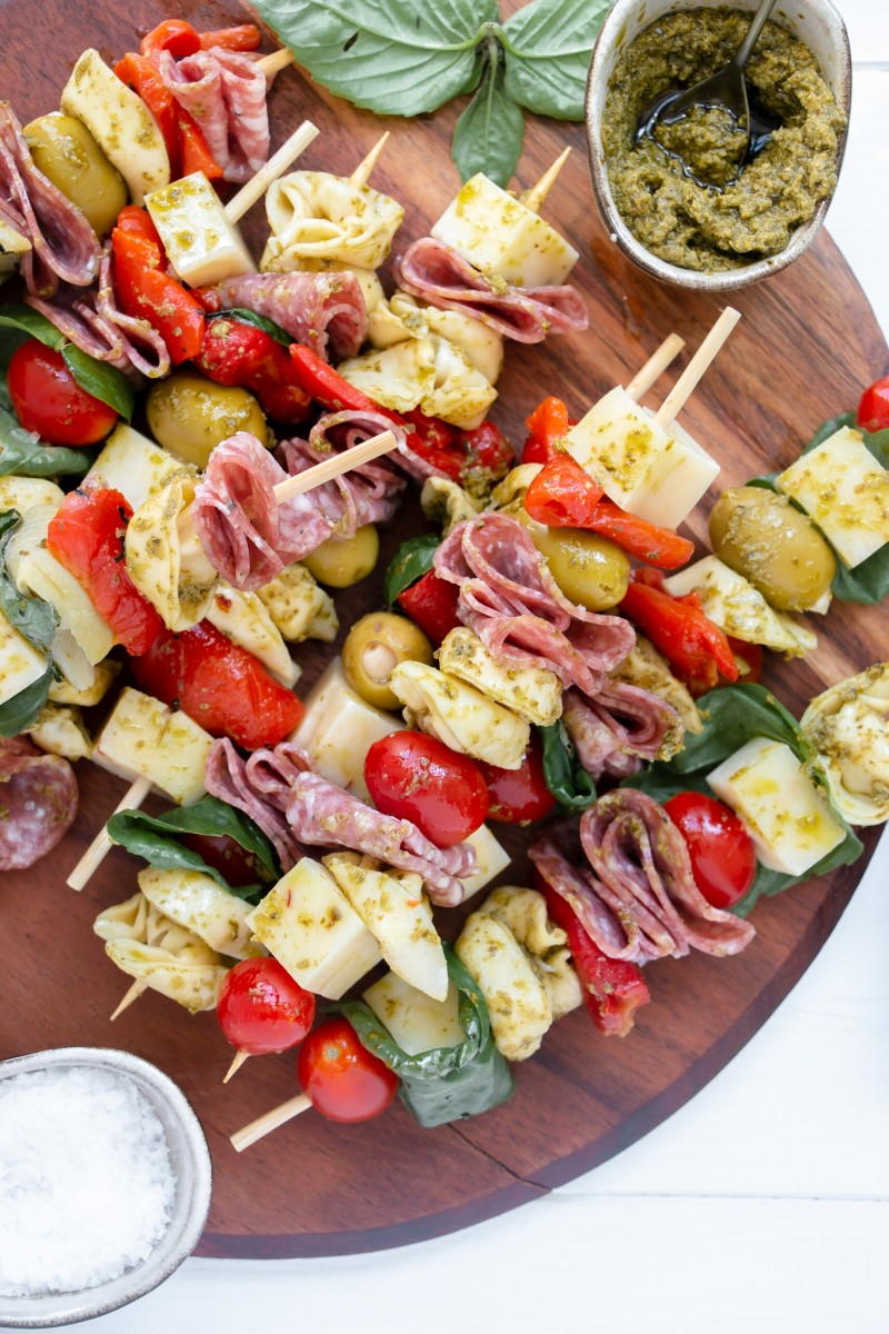 Antipasto Skewers with Tortellini - I Heart Vegetables