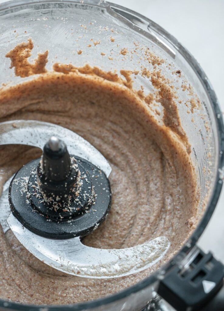 almond butter in a food processor 