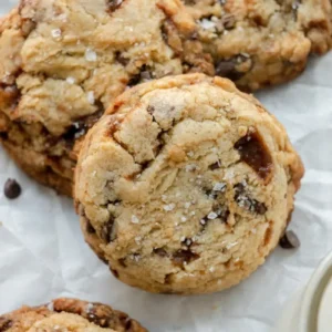 salted toffee chocolate chip cookies