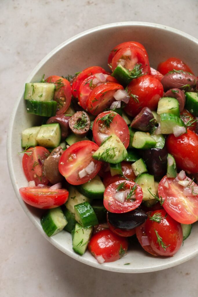 bowl of fresh Greek salsa