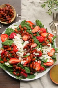 easy strawberry spinach salad
