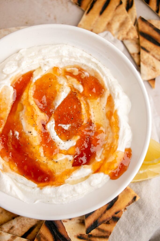 5-minute Whipped Ricotta Dip with Pepper Jelly
