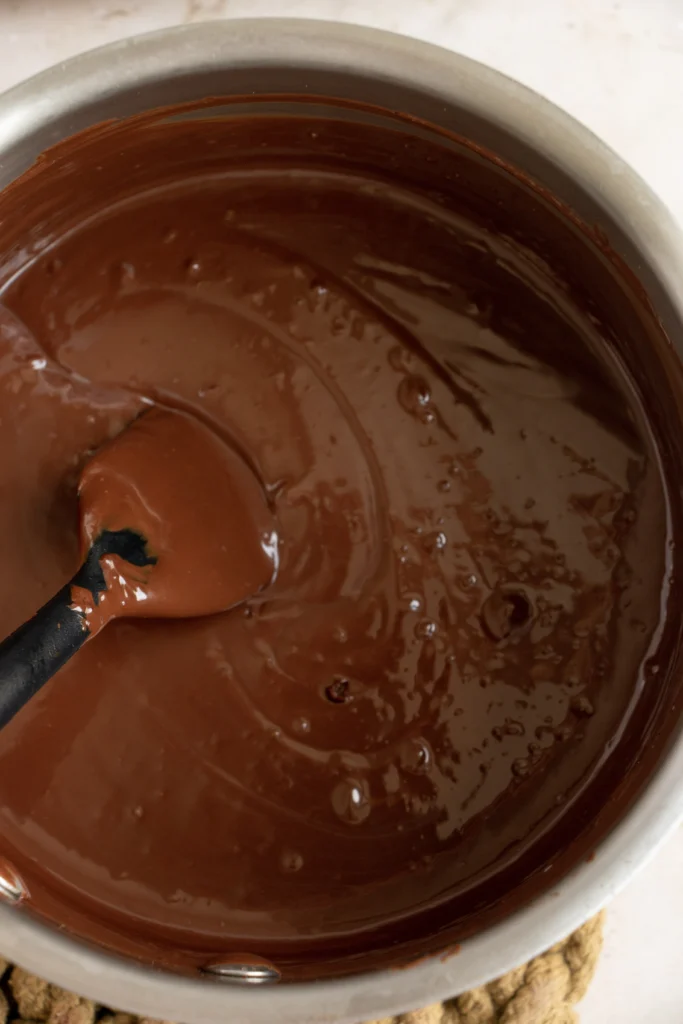melted dark chocolate 