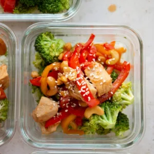 Meal Prep Cashew Chicken Bowls