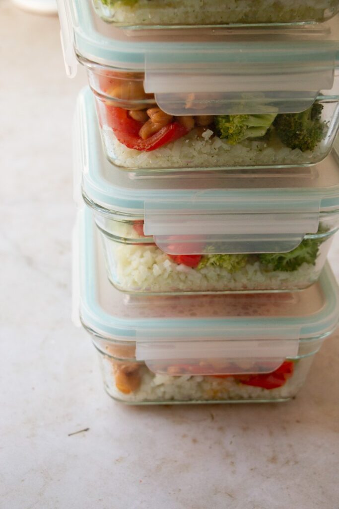 meal prep in containers 