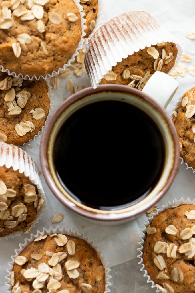 muffins with a cup of coffee