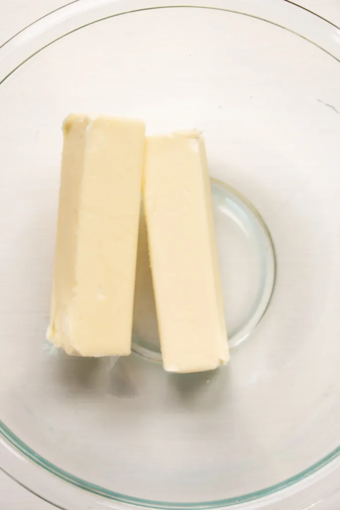 unsalted butter in a bowl