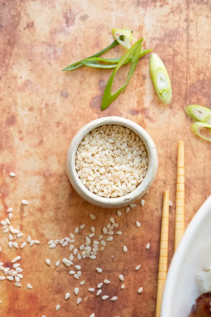 bowl of sesame seeds