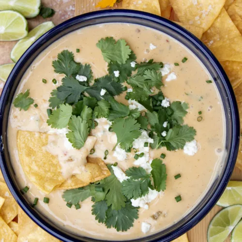 Easy Crock Pot White Queso Dip • MidgetMomma