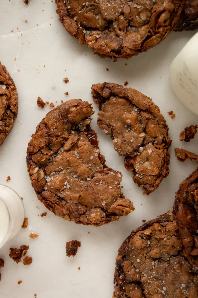 chewy oatmeal Nutella cookies