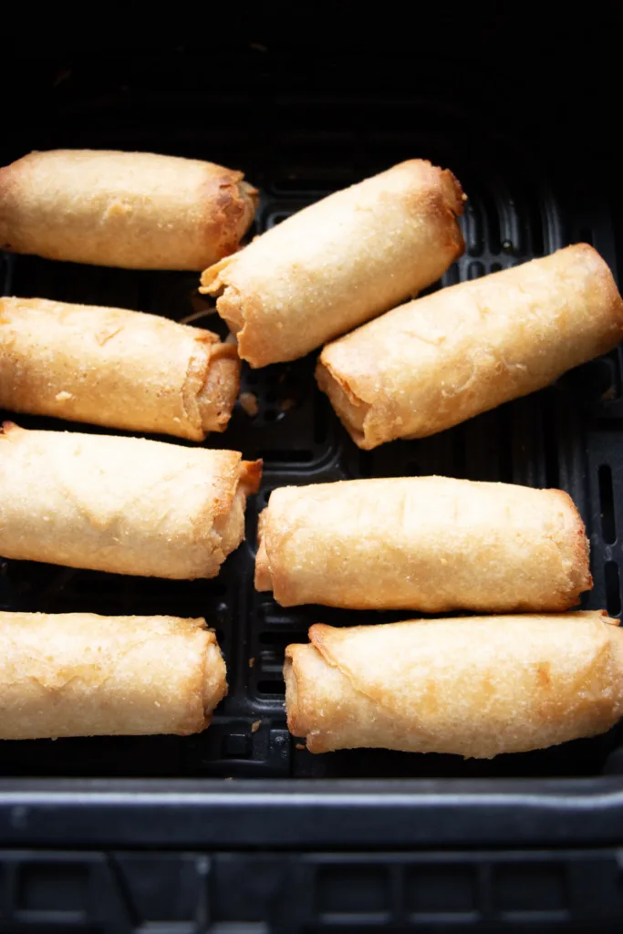 frozen spring rolls cooked in the air fryer