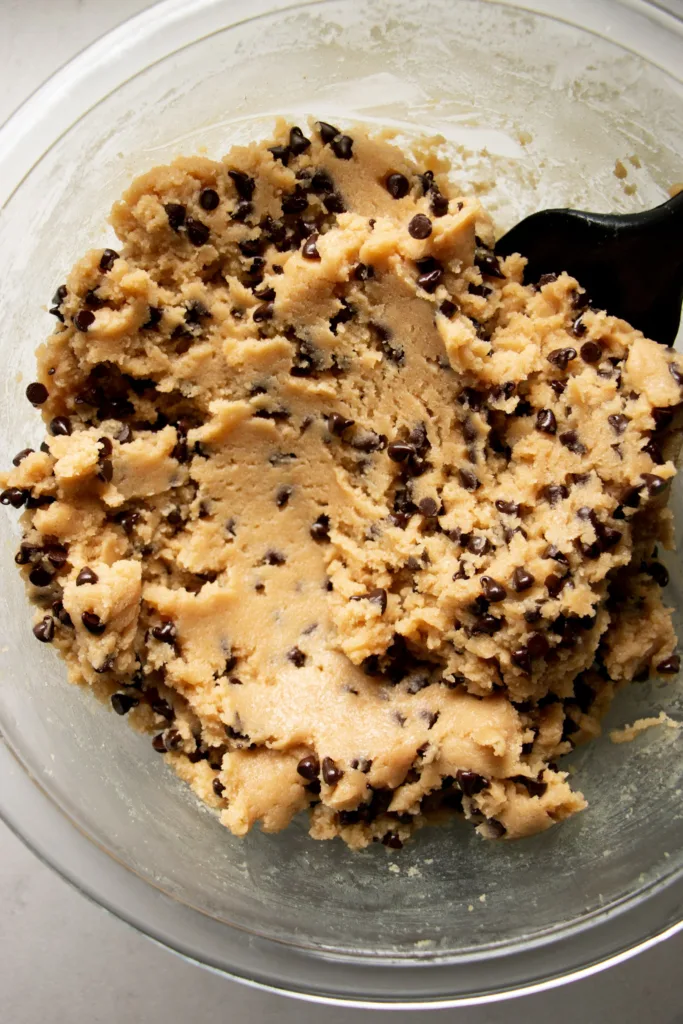 cookie dough with chocolate chips 