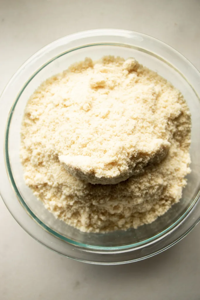 almond flour and pudding mix in a bowl 