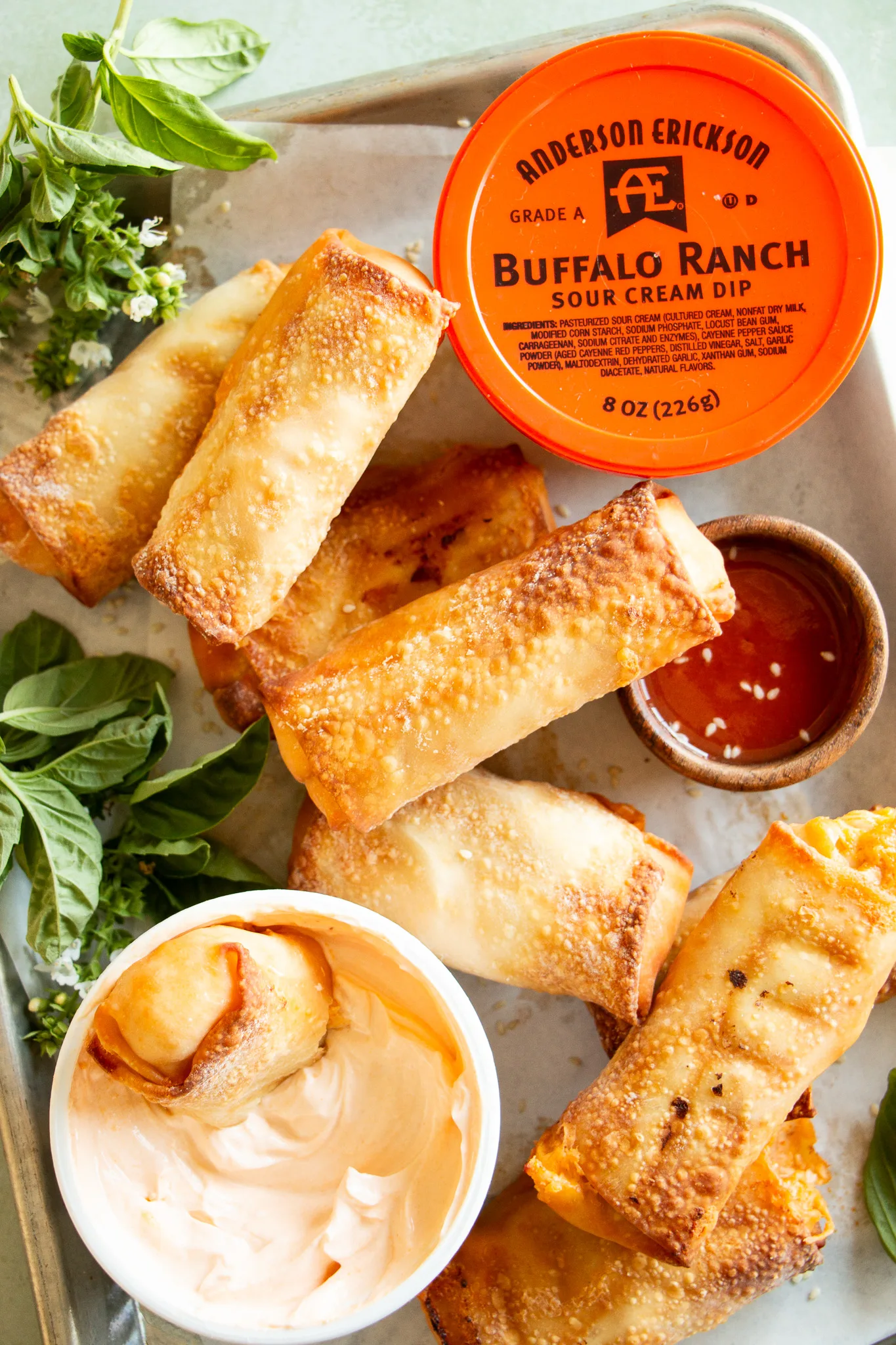 Delicious Buffalo Chicken Egg Rolls in the Air Fryer