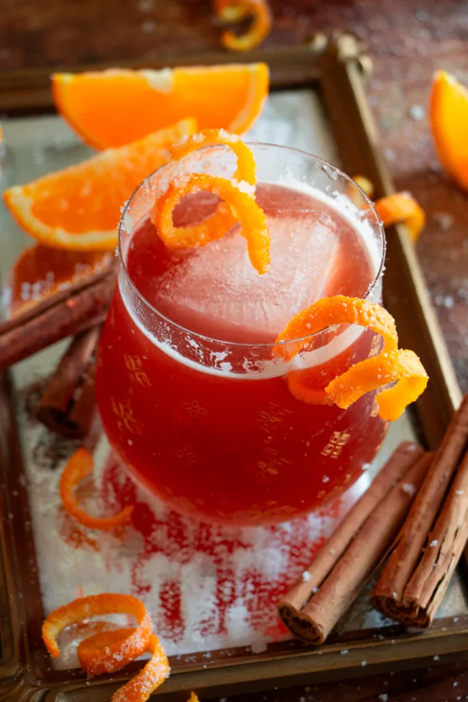 Easy Cranberry Orange Whiskey Sour Cocktail Recipe