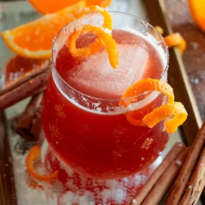 Easy Cranberry Orange Whiskey Sour Cocktail Recipe