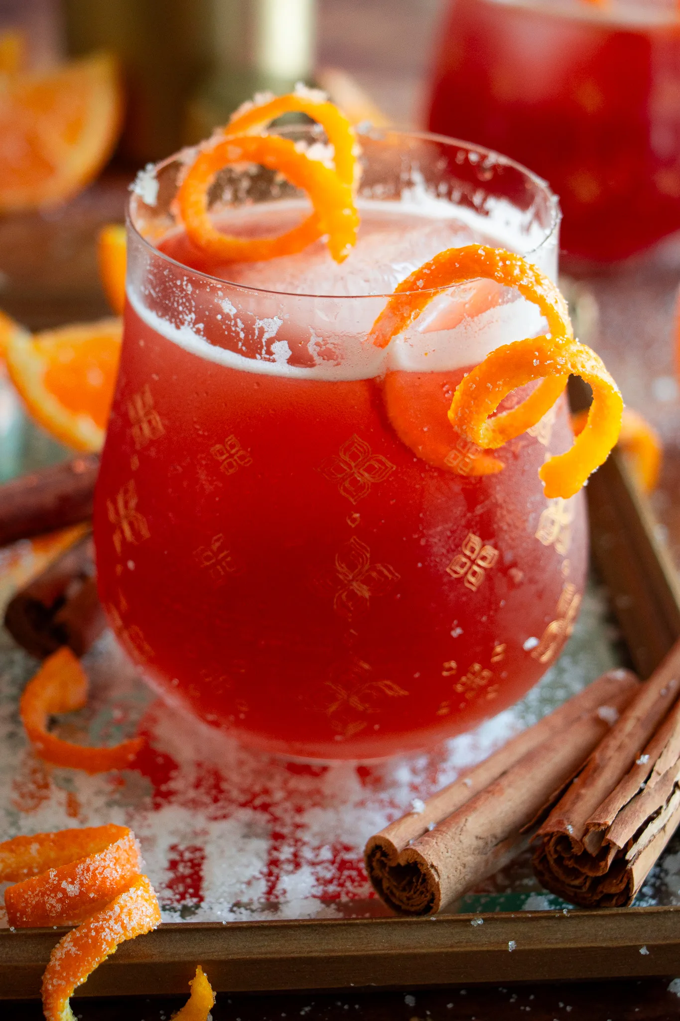 Easy Cranberry Orange Whiskey Sour Cocktail Recipe