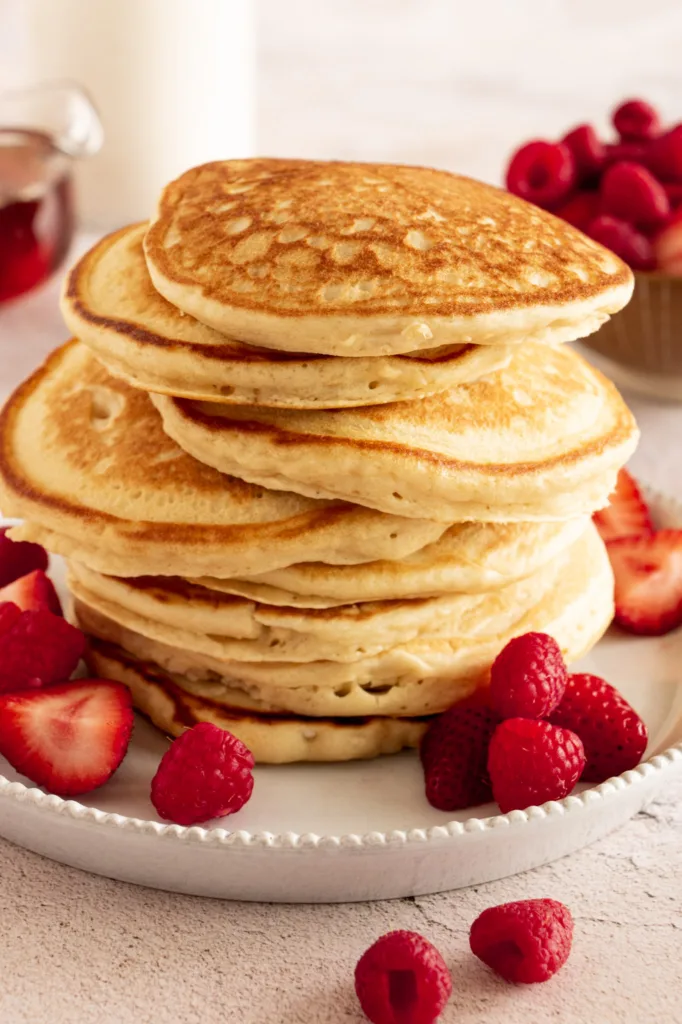 stack of fresh made pancakes 
