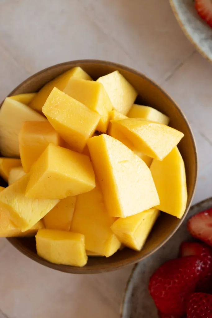 fresh mango chunks