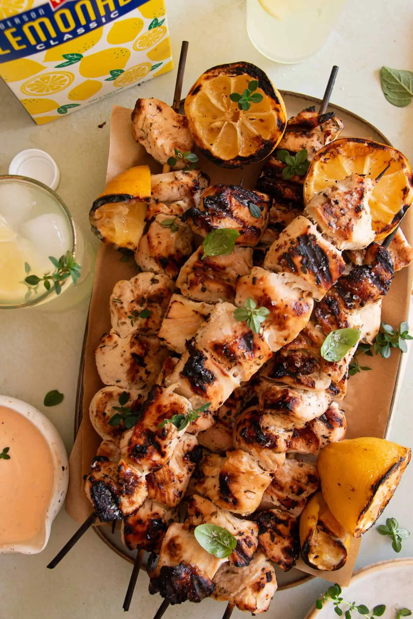 Lemonade Marinated Chicken Kabobs