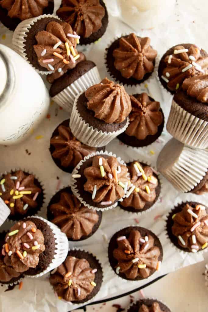 Easy From Scratch Mini Chocolate Cupcakes Recipe