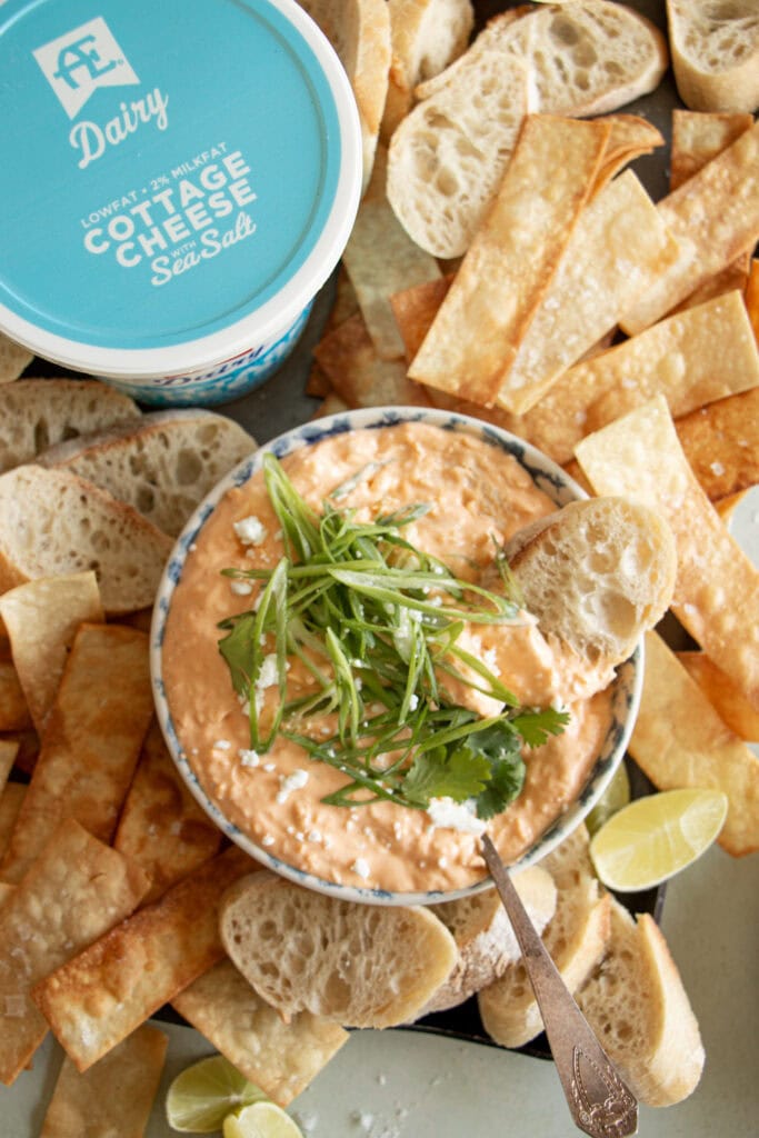 Protein-Packed Buffalo Chicken Dip with Cottage Cheese