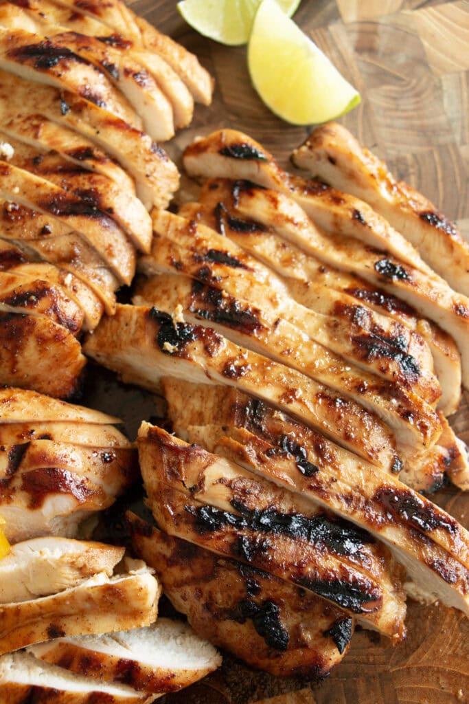 sliced grilled chicken