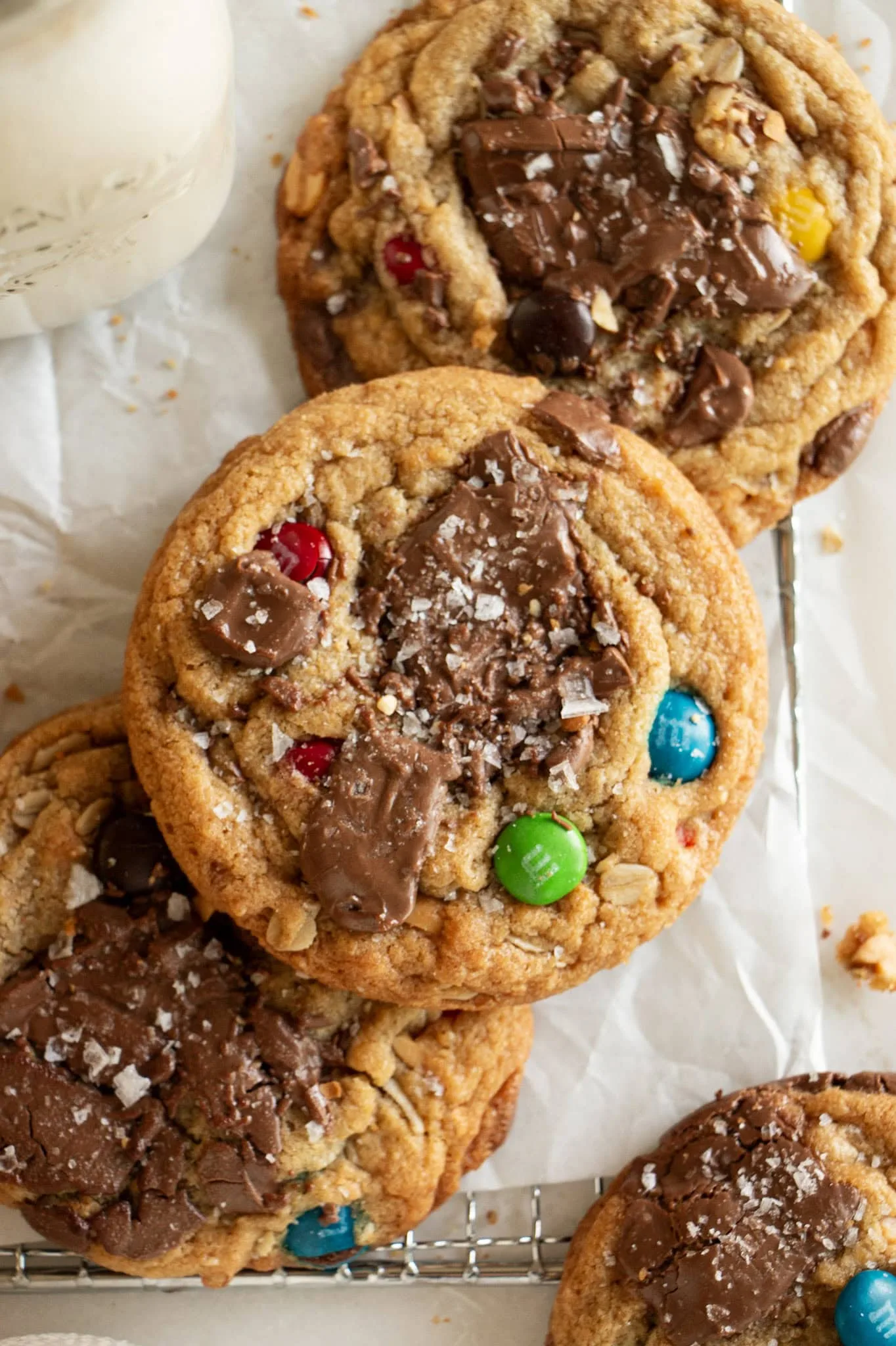 Easy One-Bowl Loaded Monster Cookies
