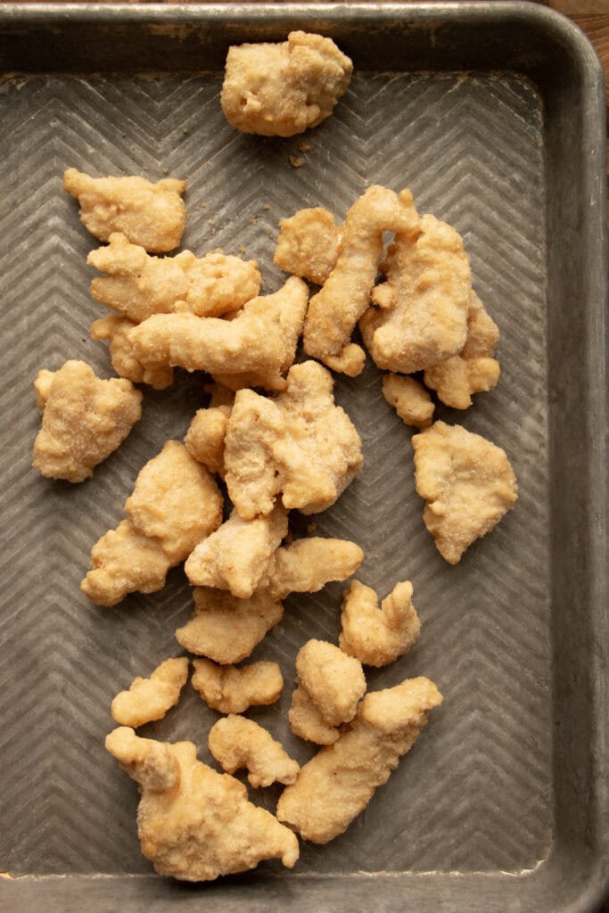 crispy chicken on a sheet pan