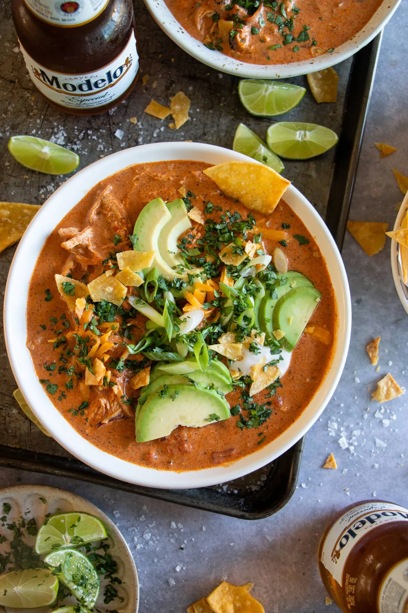 Chili’s Inspired One Pot Chicken Enchilada Soup (No Masa Harina)