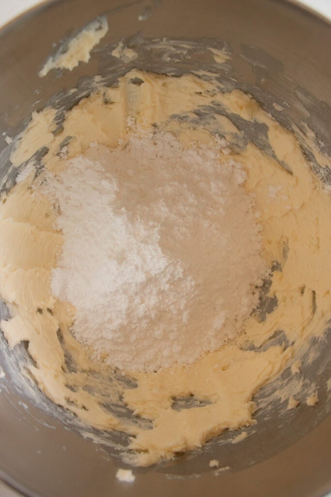 mixing bowl with wet and dry ingredients