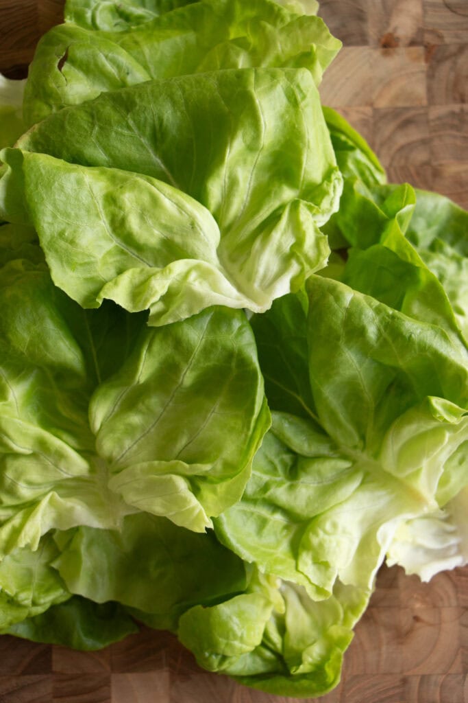 Fresh pieces of lettuce