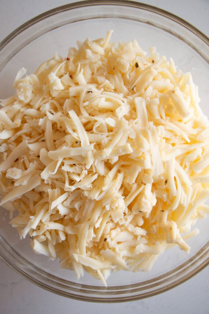 shredded cheese in a bowl