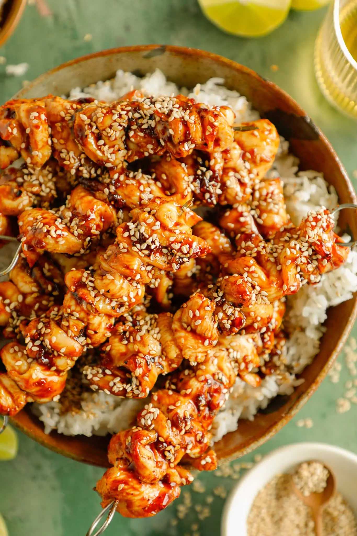 Easy Teriyaki Chicken Skewers in the Air Fryer