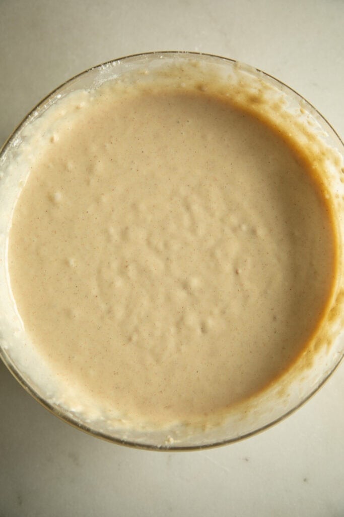 Mixing bowl with cake batter