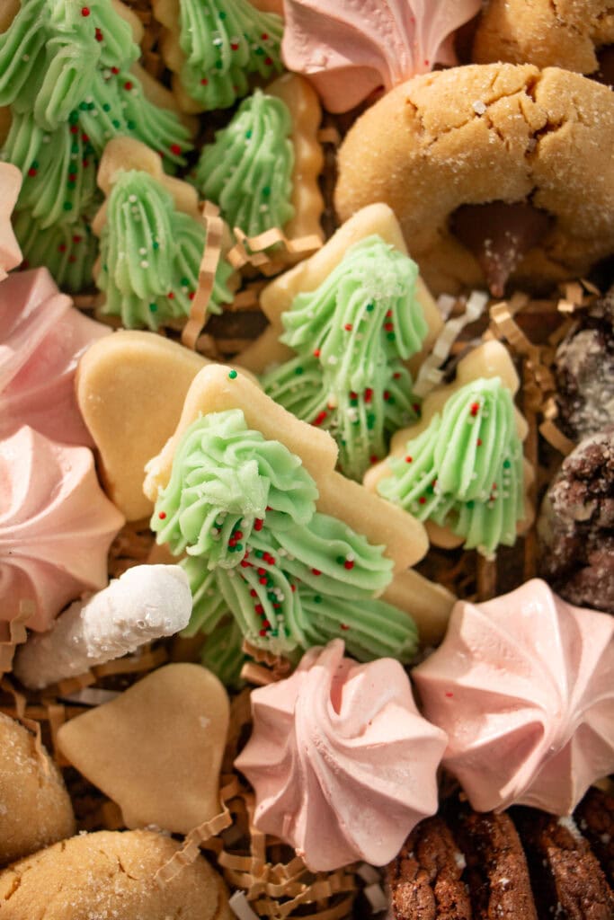 Christmas cookies in a box