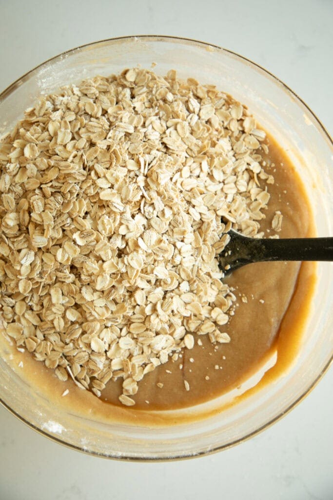 cookie batter with oats