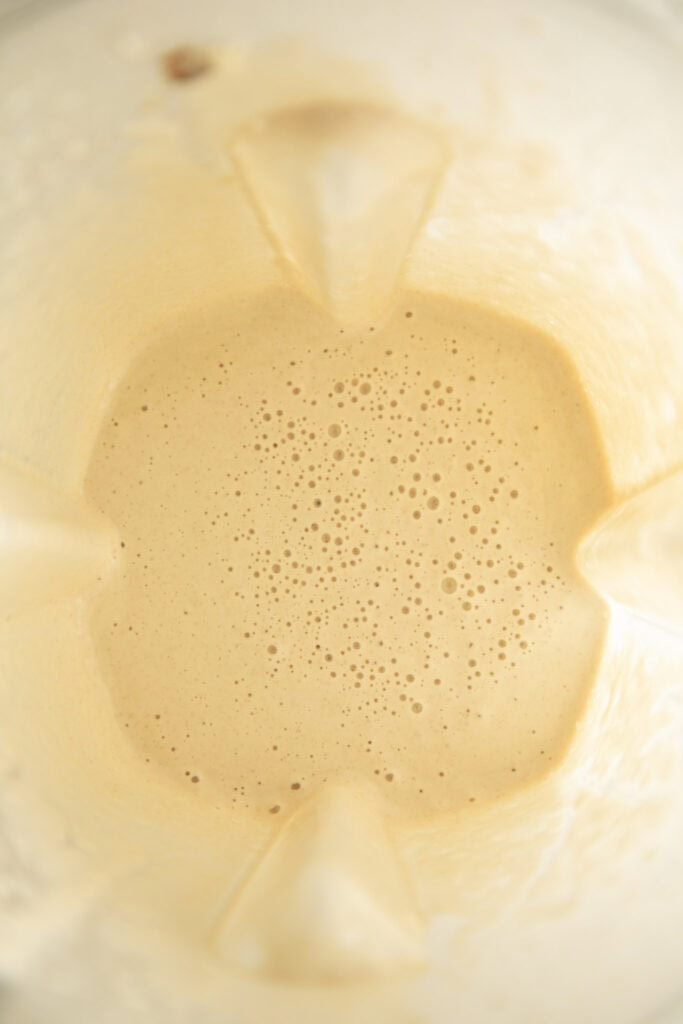 blended cashew creamed in a blender