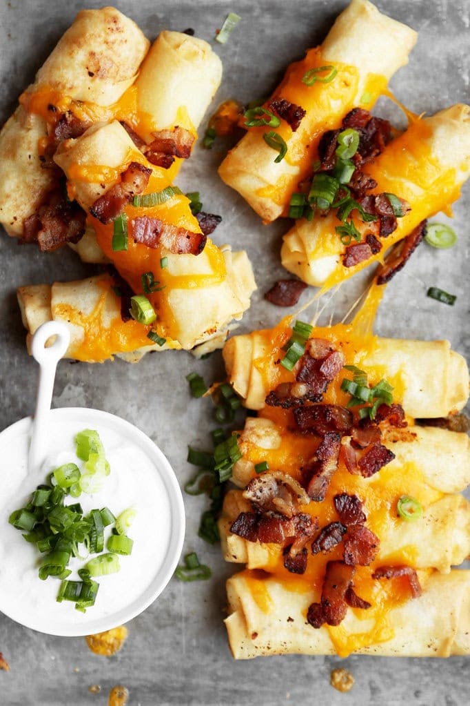 Spring rolls on a sheet pan