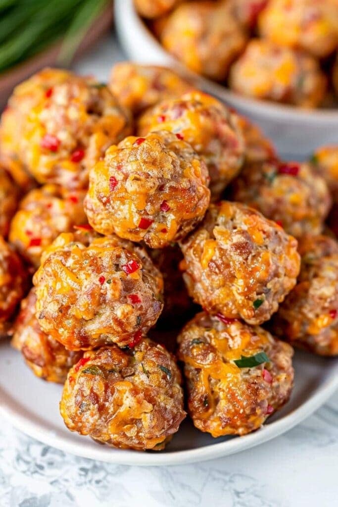 Pimento cheese sausage balls