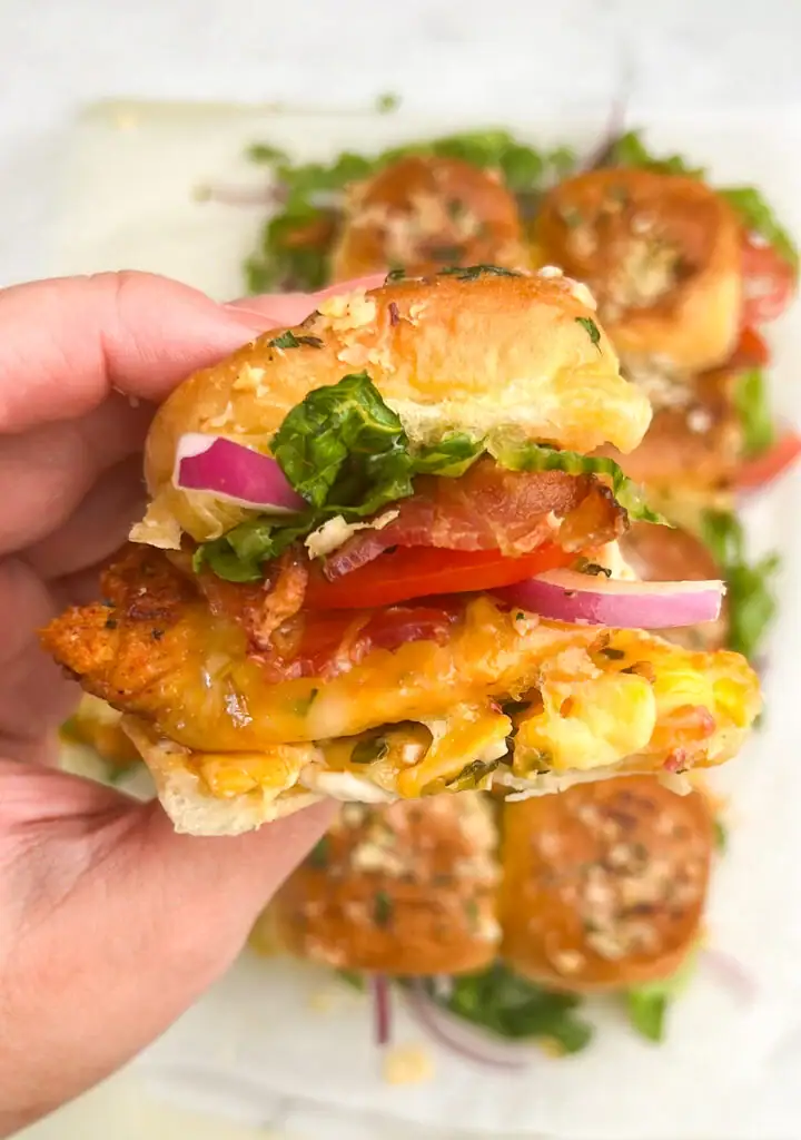 Mini chicken slider with veggies
