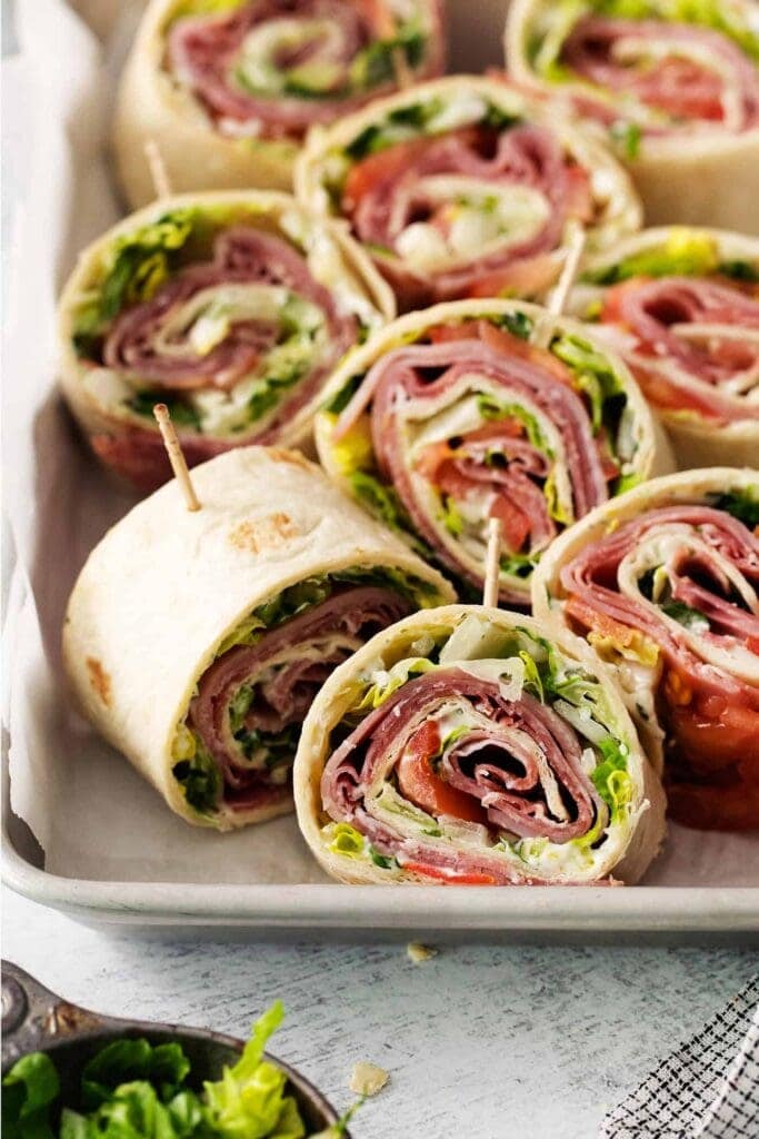 Italian pinwheel sandwiches