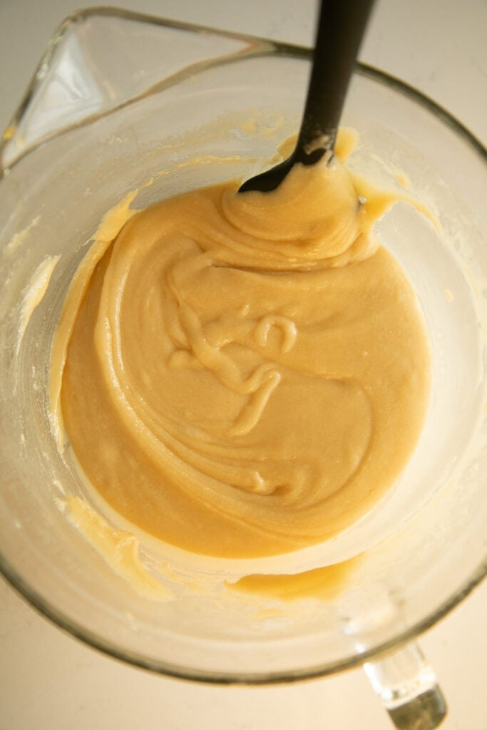 mixing bowl with cookie dough