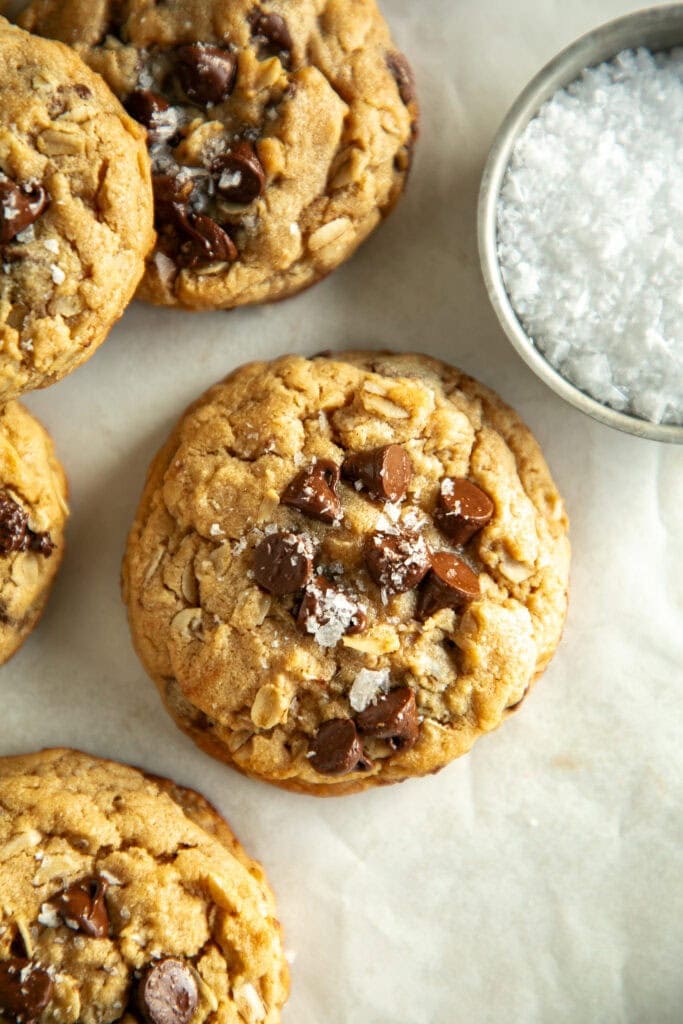 fresh baked chocolate chip cookie