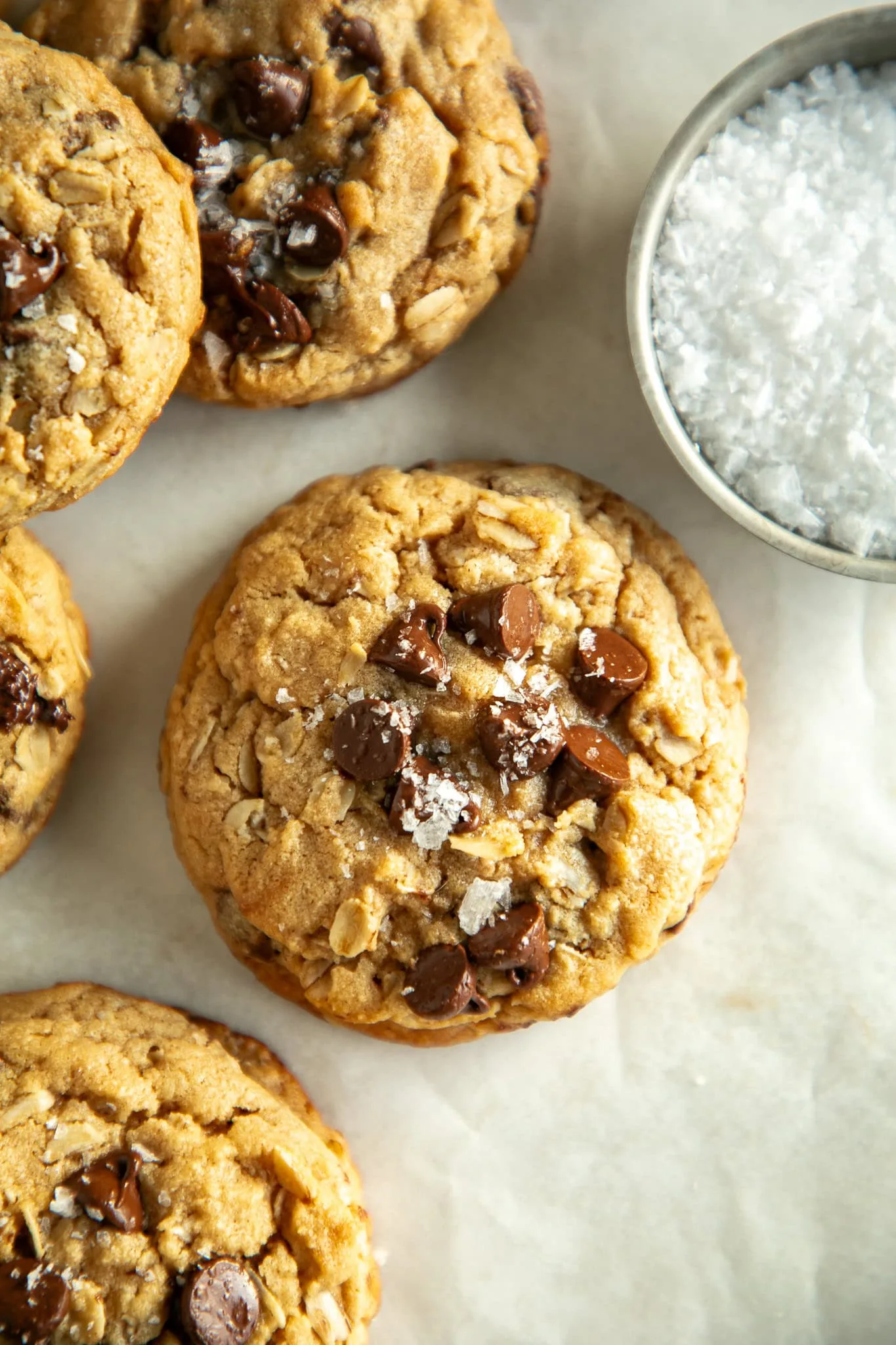 Chewy Peanut Butter Oatmeal Chocolate Chip Cookies