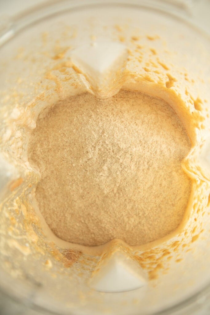 Dry ingredients into the muffin batter