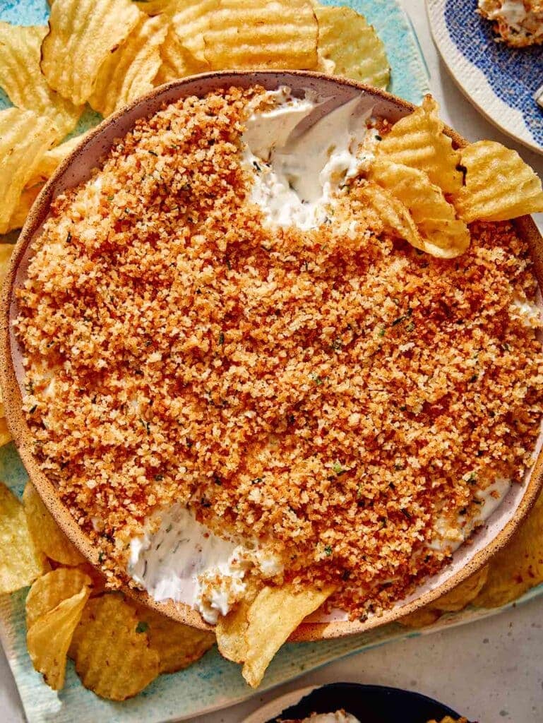 bowl of fried pickle dip