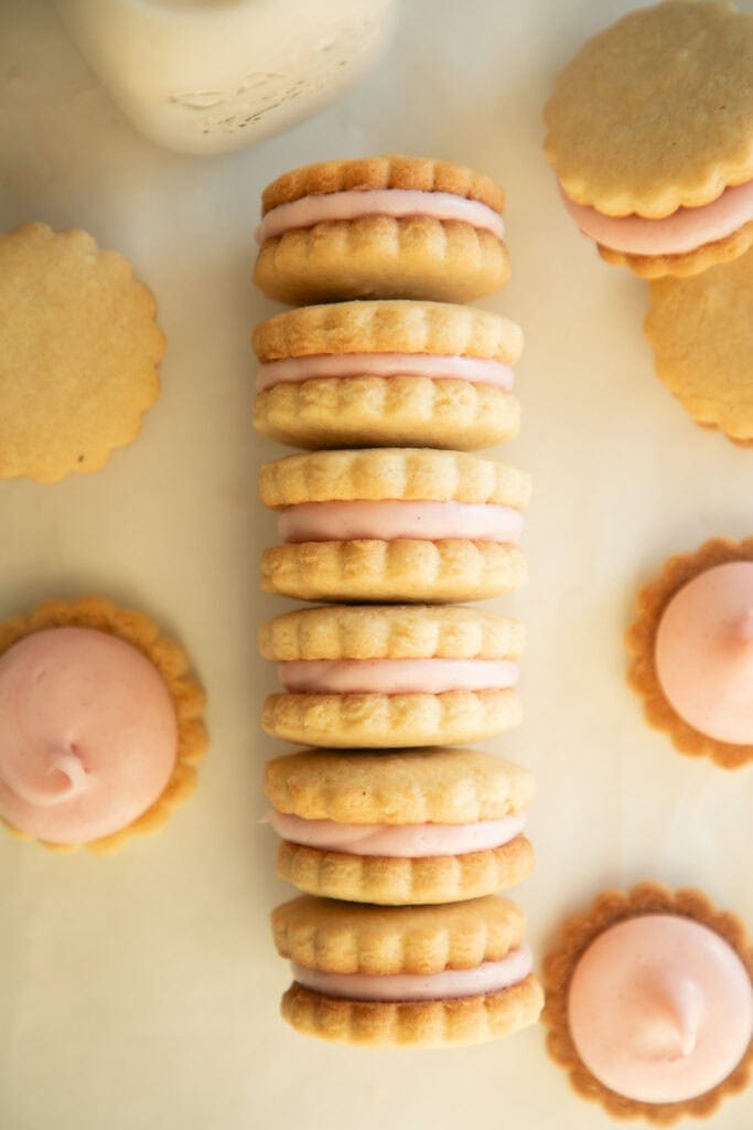 mini shortbread sandwich cookies