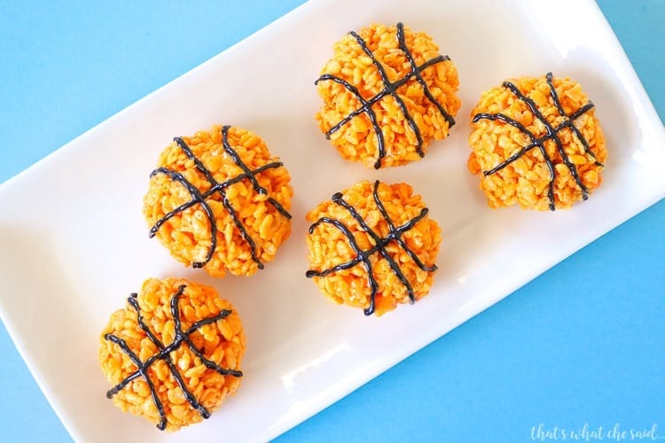 rice Krispie basketballs